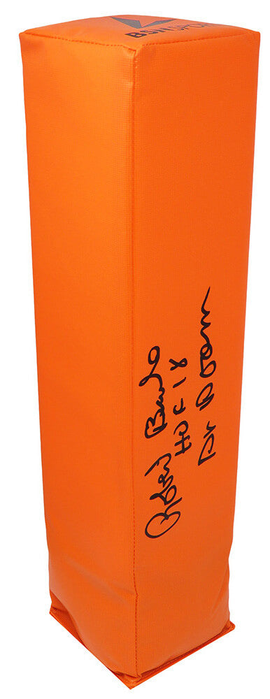 Robert Brazile Signed Orange Endzone Football Pylon w/HOF'18, Dr. Doom - BRAPYL302 - Robert Brazile Signed Orange Endzone Football Pylon w/HOF'18, Dr. Doom product image