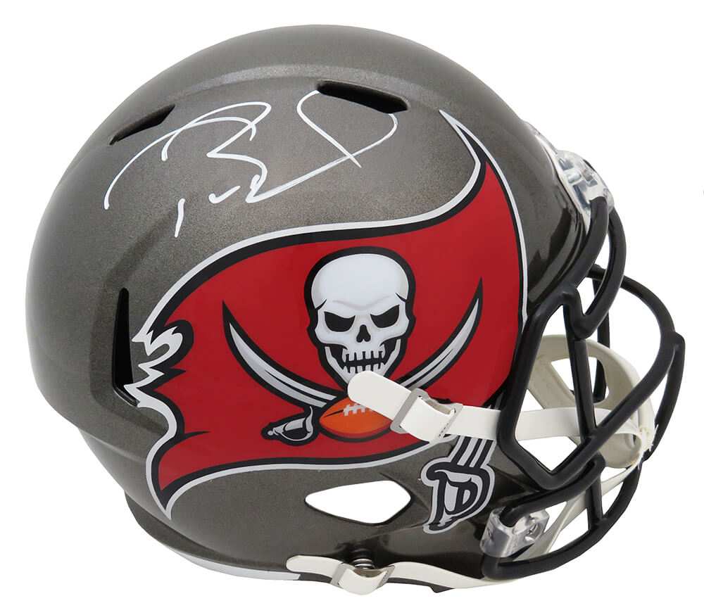 Tom Brady Signed Tampa Bay Buccaneers Riddell Full Size Speed Replica Helmet (Fanatics) - BRAREP309 - Tom Brady Signed Tampa Bay Buccaneers Riddell Full Size Speed Replica Helmet (Fanatics) product image