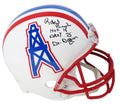 Robert Brazile Signed Houston Oilers T/B Riddell Full Size Replica Helmet w/HOF'18, DROY 1975, Dr Doom - BRAREP321 - Robert Brazile Signed Houston Oilers T/B Riddell Full Size Replica Helmet w/HOF'18, DROY 1975, Dr Doom product image