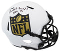 Robert Brazile Signed NFL Shield Logo Lunar Eclipse White Matte Riddell Full Size Speed Replica helmet w/HOF'18 - BRAREP323 - Robert Brazile Signed NFL Shield Logo Lunar Eclipse White Matte Riddell Full Size Speed Replica helmet w/HOF'18 product image