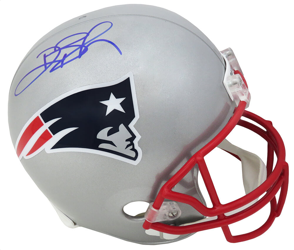 Deion Branch Signed New England Patriots Riddell Full Size Replica Helmet - BRAREP330 - Deion Branch Signed New England Patriots Riddell Full Size Replica Helmet product image