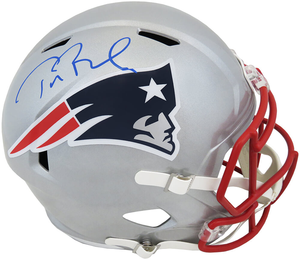 Tom Brady Signed New England Patriots Riddell Full Size Speed Replica Helmet (Fanatics) - BRAREP350 - Tom Brady Signed New England Patriots Riddell Full Size Speed Replica Helmet (Fanatics) product image