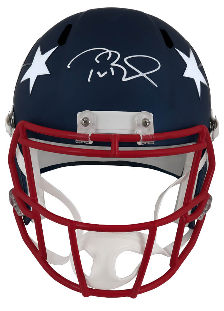 Tom Brady Signed New England Patriots AMP Riddell Full Size Speed Replica Helmet - (Fanatics) - BRAREP354 - Tom Brady Signed New England Patriots AMP Riddell Full Size Speed Replica Helmet - (Fanatics) product image