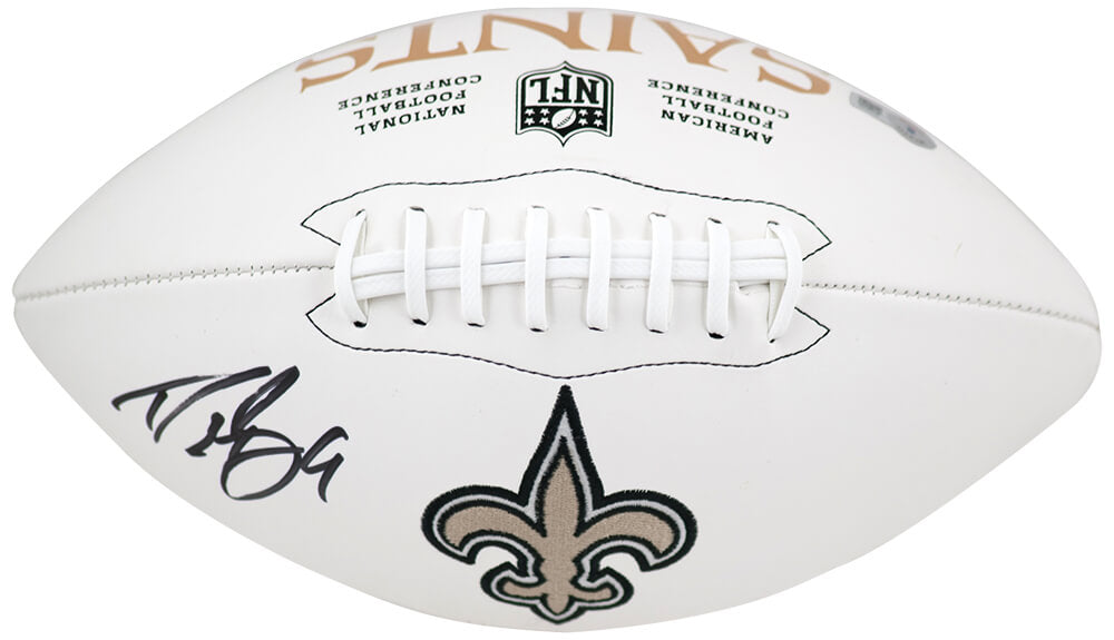 Drew Brees Signed New Orleans Saints Wilson White Logo Football - (Beckett) - BREFTB300 - Drew Brees Signed New Orleans Saints Wilson White Logo Football - (Beckett) product image