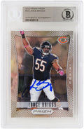 Lance Briggs Signed Chicago Bears 2012 Panini Prizm Football Trading Card #33 - (Beckett Encapsulated) - BRICAR302 - Lance Briggs Signed Chicago Bears 2012 Panini Prizm Football Trading Card #33 - (Beckett Encapsulated) product image