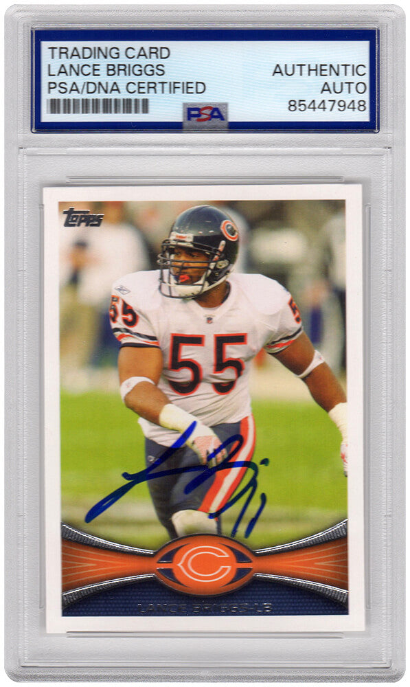 Lance Briggs Signed Chicago Bears 2012 Topps Football Trading Card #227 - (PSA Encapsulated) - BRICAR306 - Lance Briggs Signed Chicago Bears 2012 Topps Football Trading Card #227 - (PSA Encapsulated) product image