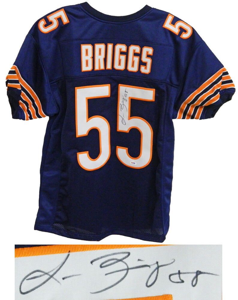 Lance Briggs Signed Navy Custom Jersey - BRIJRY300 - Lance Briggs Signed Navy Custom Jersey product image