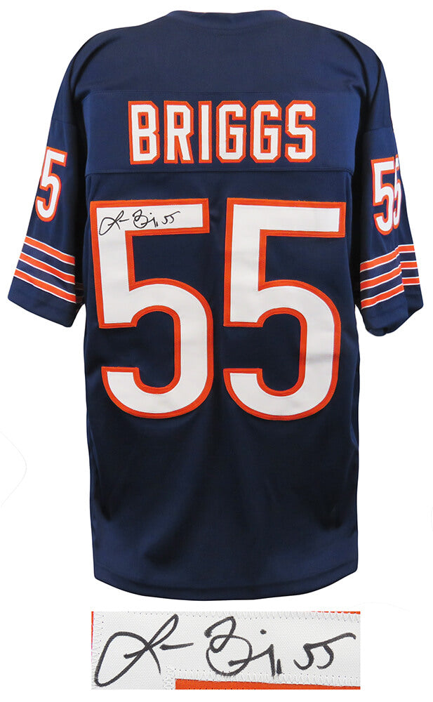 Lance Briggs Signed Navy Custom Football Jersey - BRIJRY301 - Lance Briggs Signed Navy Custom Football Jersey product image