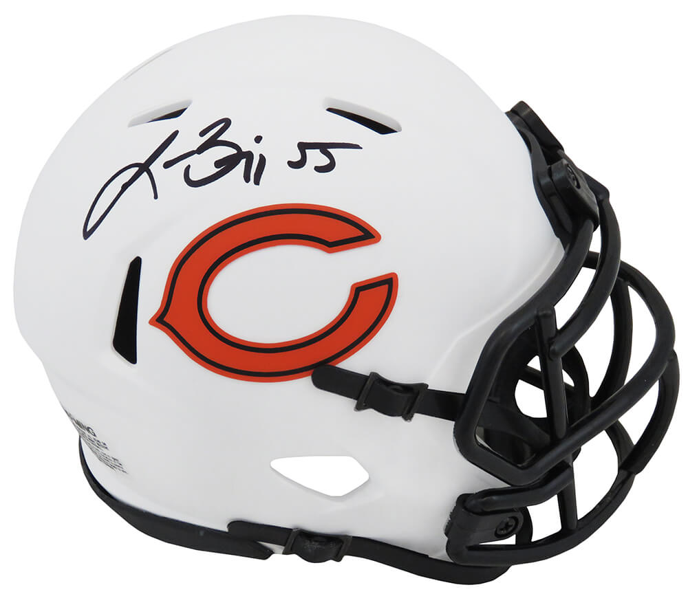 Lance Briggs Signed Chicago Bears Lunar Eclipse White Matte Riddell Speed Mini Helmet - BRIMIN302 - Lance Briggs Signed Chicago Bears Lunar Eclipse White Matte Riddell Speed Mini Helmet product image