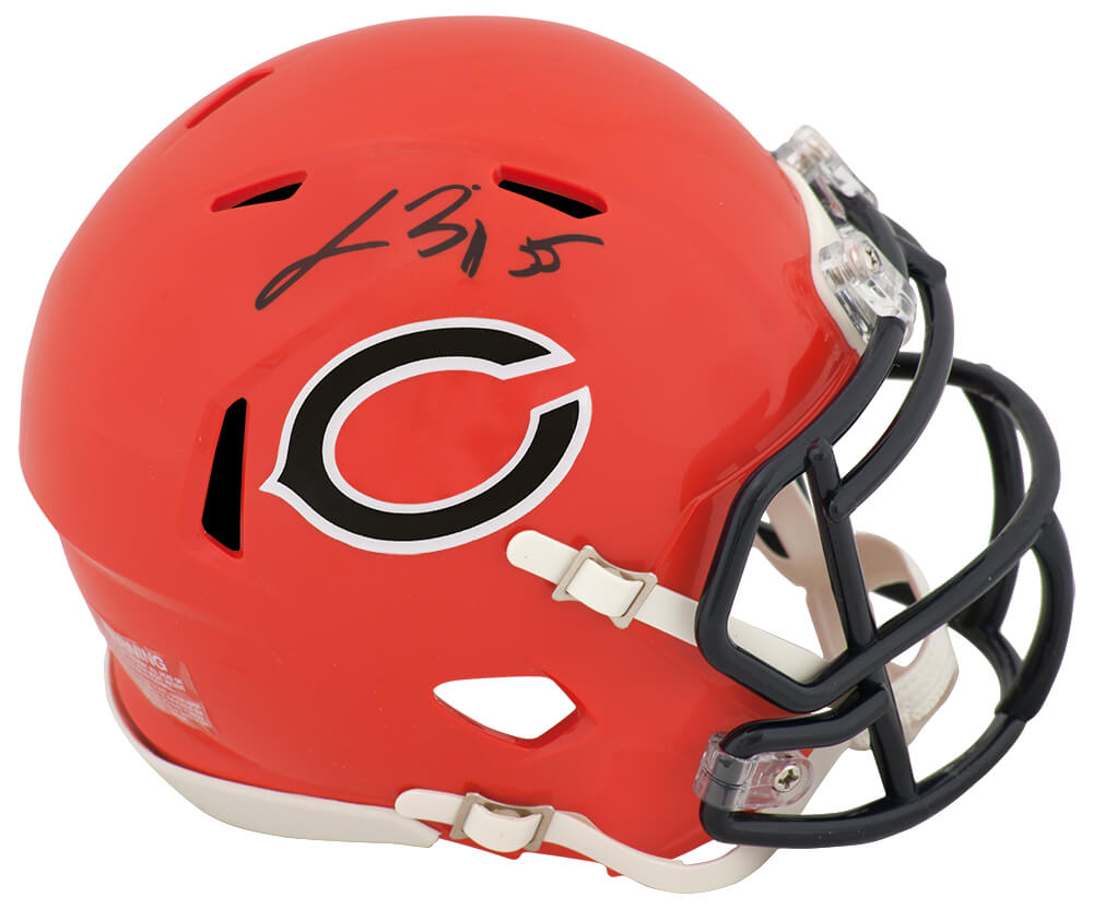 Lance Briggs Signed Chicago Bears 2022 Alternate Orange Riddell Speed Mini Helmet - BRIMIN303 - Lance Briggs Signed Chicago Bears 2022 Alternate Orange Riddell Speed Mini Helmet product image