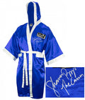 Shannon Briggs Signed Title Blue With White Trim Boxing Robe w/The Cannon - BRIROB500 - Shannon Briggs Signed Title Blue With White Trim Boxing Robe w/The Cannon product image
