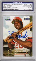Lou Brock Signed St Louis Cardinals 1998 Fleer Tradition Trading Card #3 - (PSA Encapsulated) - BROCAR101 - Lou Brock Signed St Louis Cardinals 1998 Fleer Tradition Trading Card #3 - (PSA Encapsulated) product image