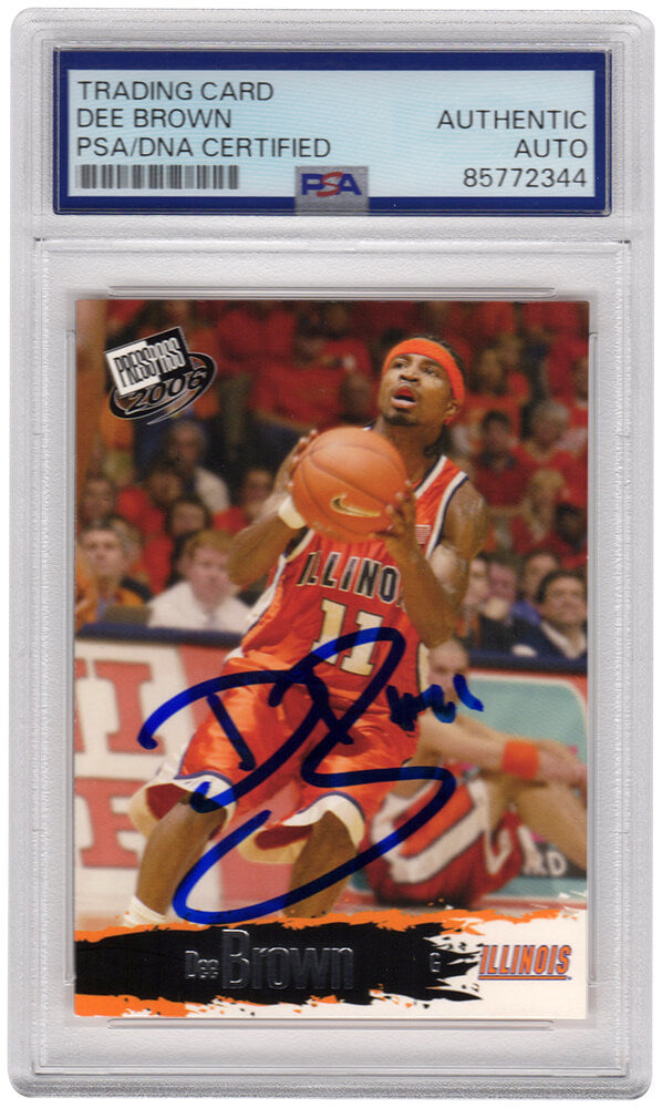Dee Brown Signed 2006 Press Pass Gold Basketball Trading Card #7 - (PSA Encapsulated) - BROCAR202 - Dee Brown Signed 2006 Press Pass Gold Basketball Trading Card #7 - (PSA Encapsulated) product image