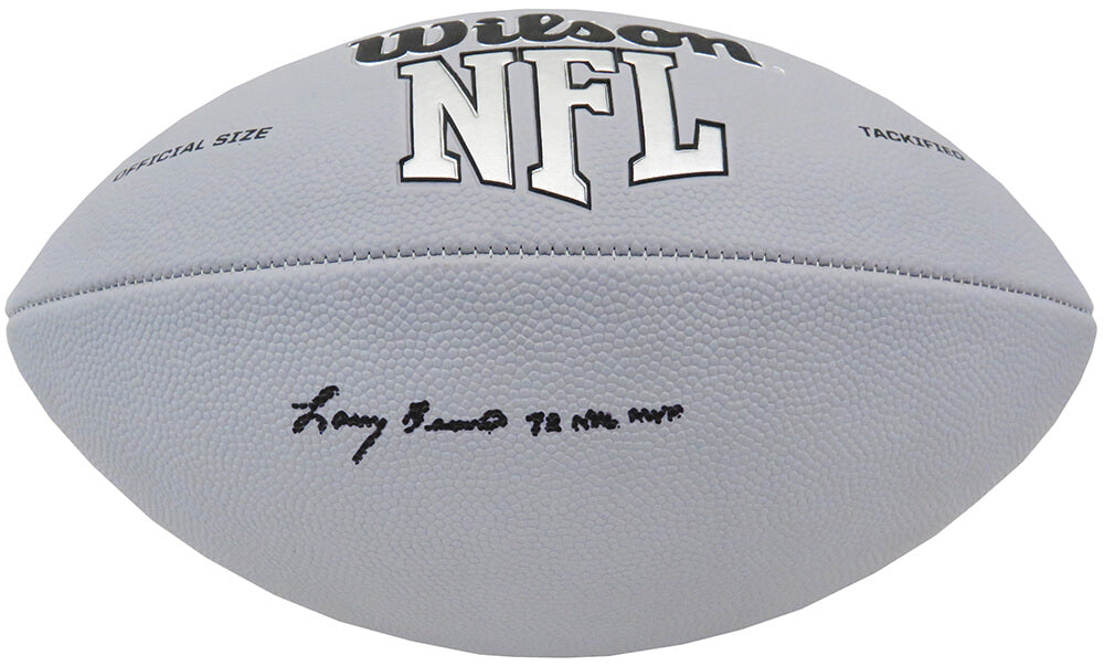 Larry Brown Signed Wilson MVP Silver Full Size Football w/72 NFL MVP - BROFTB330 - Larry Brown Signed Wilson MVP Silver Full Size Football w/72 NFL MVP product image
