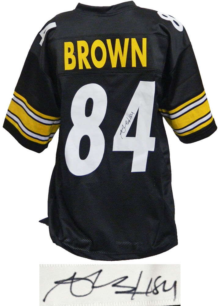 Antonio Brown Signed Black Custom Football Jersey - BROJRY300 - Antonio Brown Signed Black Custom Football Jersey product image