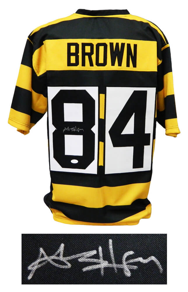 Antonio Brown Signed Black & Gold Bumblebee Custom Football Jersey (JSA) - BROJRY304 - Antonio Brown Signed Black & Gold Bumblebee Custom Football Jersey (JSA) product image