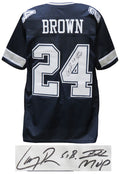 Larry Brown Signed Navy Custom Football Jersey w/SB XXX MVP - BROJRY320 - Larry Brown Signed Navy Custom Football Jersey w/SB XXX MVP product image