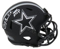 Larry Brown Signed Dallas Cowboys Eclipse Black Matte Riddell Speed Mini Helmet w/SB XXX MVP - BROMIN333 - Larry Brown Signed Dallas Cowboys Eclipse Black Matte Riddell Speed Mini Helmet w/SB XXX MVP product image