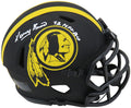 Larry Brown Signed Washington Redskins Eclipse Black Matte Riddell Speed Mini Helmet w/72 NFL MVP - BROMIN350 - Larry Brown Signed Washington Redskins Eclipse Black Matte Riddell Speed Mini Helmet w/72 NFL MVP product image