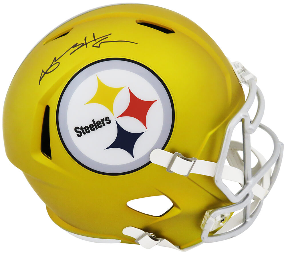 Antonio Brown Signed Pittsburgh Steelers BLAZE Riddell Full Size Speed Replica Helmet (Fanatics) - BROREP303 - Antonio Brown Signed Pittsburgh Steelers BLAZE Riddell Full Size Speed Replica Helmet (Fanatics) product image