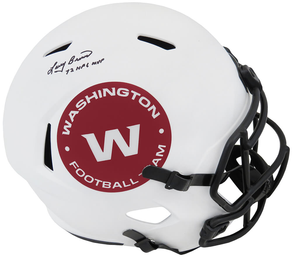 Larry Brown Signed Washington Football Team Lunar Eclipse Riddell Full Size Speed Replica Helmet w/72 NFL MVP - BROREP331 - Larry Brown Signed Washington Football Team Lunar Eclipse Riddell Full Size Speed Replica Helmet w/72 NFL MVP product image