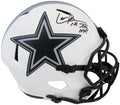 Larry Brown Signed Dallas Cowboys Lunar Eclipse White Matte Riddell Full Size Speed Replica Helmet w/SB XXX MVP - BROREP344 - Larry Brown Signed Dallas Cowboys Lunar Eclipse White Matte Riddell Full Size Speed Replica Helmet w/SB XXX MVP product image