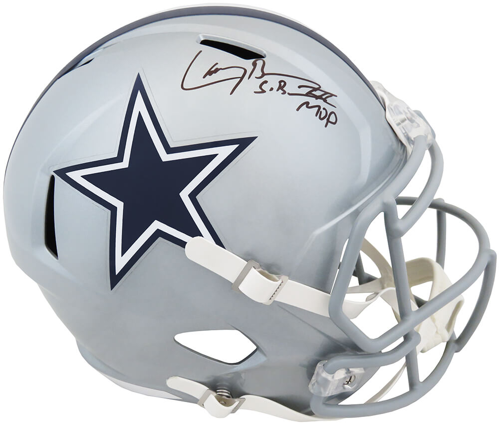 Larry Brown Signed Cowboys Riddell Full Size Speed Replica Helmet w/SB XXX MVP - BROREP345 - Larry Brown Signed Cowboys Riddell Full Size Speed Replica Helmet w/SB XXX MVP product image