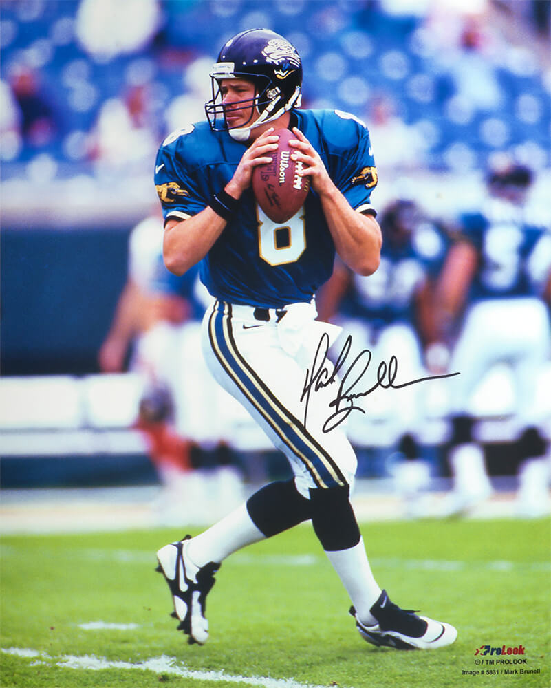 Mark Brunell Signed Jacksonville Jaguars Action 16x20 Photo - BRU16P312 - Mark Brunell Signed Jacksonville Jaguars Action 16x20 Photo product image