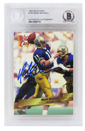 Mark Brunell Signed 1993 Wild Card Football Rookie Card #135 - (Beckett Encapsulated) - BRUCAR301 - Mark Brunell Signed 1993 Wild Card Football Rookie Card #135 - (Beckett Encapsulated) product image