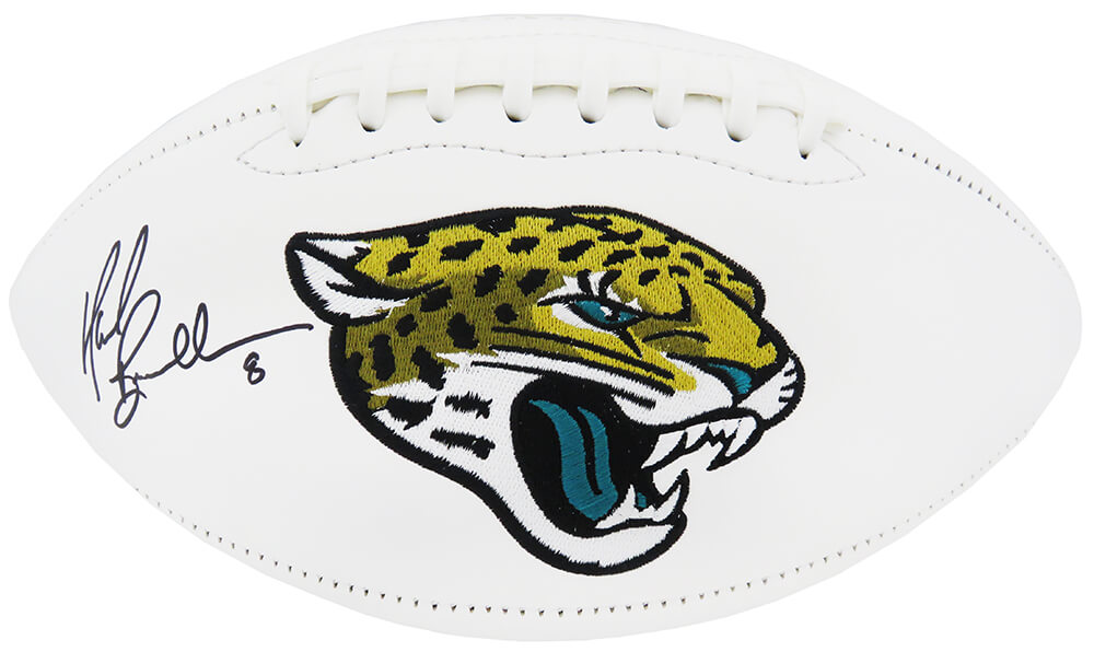 Mark Brunell Signed Jarden Jacksonville Jaguars Logo White Panel Full Size Football - BRUFTB306 - Mark Brunell Signed Jarden Jacksonville Jaguars Logo White Panel Full Size Football product image