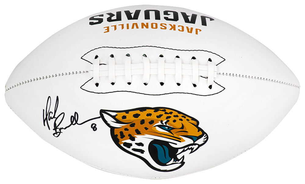 Mark Brunell Signed Jacksonville Jaguars Logo Franklin White Football - BRUFTB309 - Mark Brunell Signed Jacksonville Jaguars Logo Franklin White Football product image