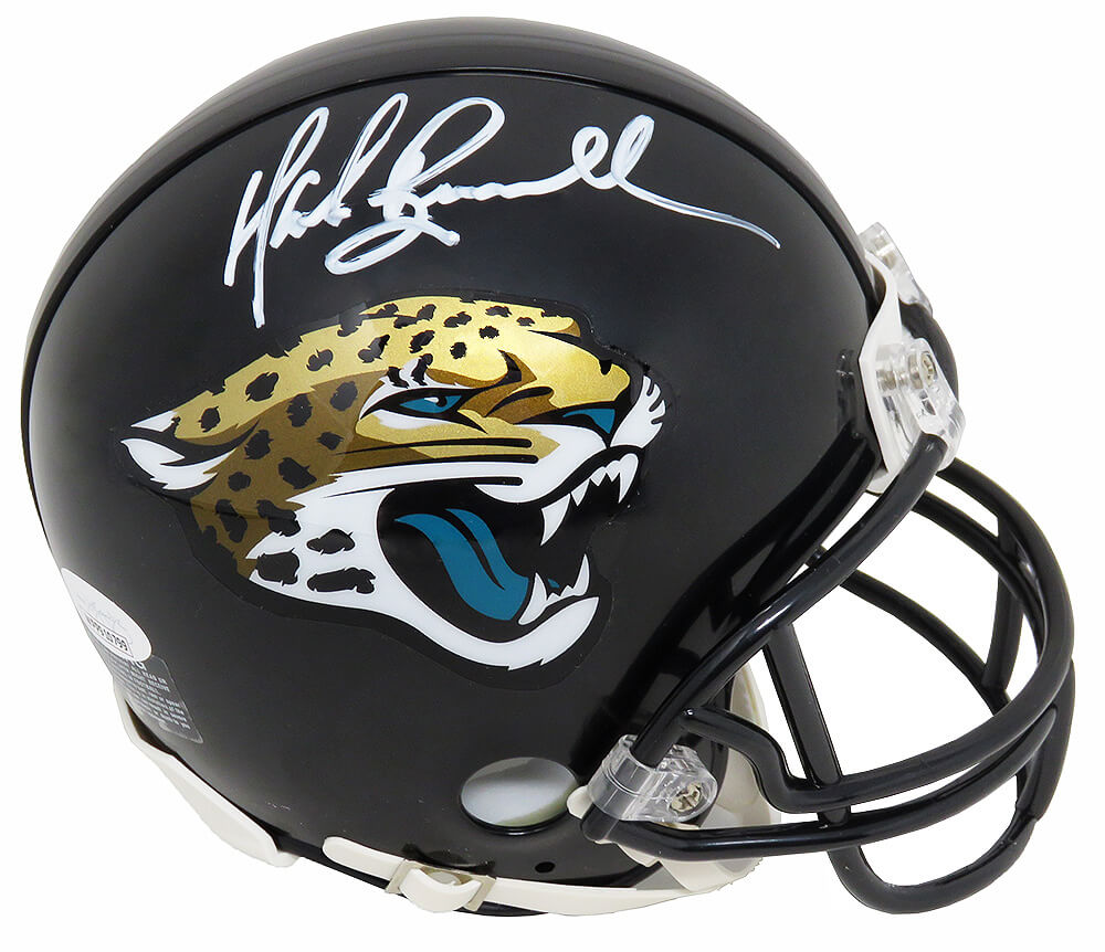 Mark Brunell Signed Jaguars Riddell Speed Mini Helmet (JSA) - BRUMIN305 - Mark Brunell Signed Jaguars Riddell Speed Mini Helmet (JSA) product image