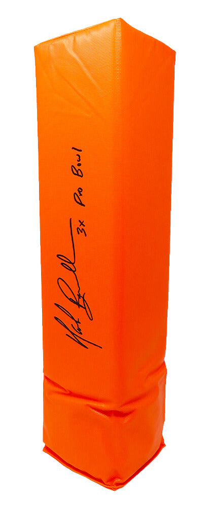 Mark Brunell Signed Orange Endzone Football Pylon w/3x Pro Bowl - BRUPYL301 - Mark Brunell Signed Orange Endzone Football Pylon w/3x Pro Bowl product image