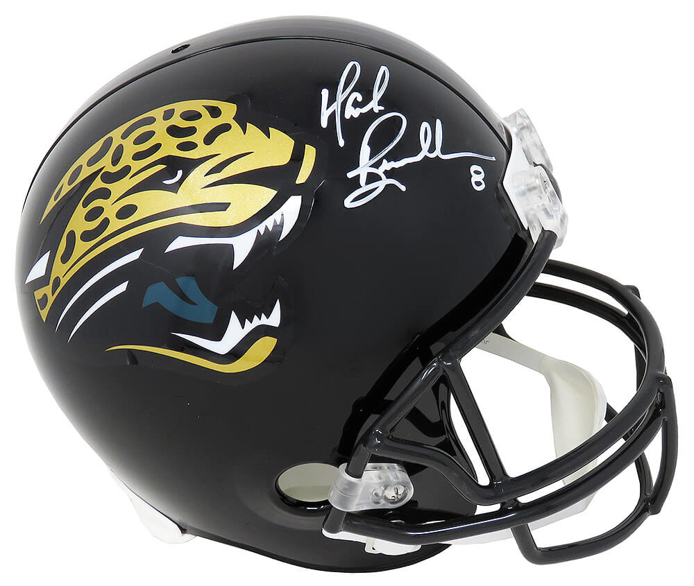 Mark Brunell Signed Jacksonville Jaguars Riddell Full Size Replica Helmet (In White Paint) - BRUREP303 - Mark Brunell Signed Jacksonville Jaguars Riddell Full Size Replica Helmet (In White Paint) product image
