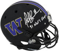 Mark Brunell Signed Washington Huskies Black Schutt Full Size Replica Helmet w/91 Nat'l Champs - BRUREP307 - Mark Brunell Signed Washington Huskies Black Schutt Full Size Replica Helmet w/91 Nat'l Champs product image