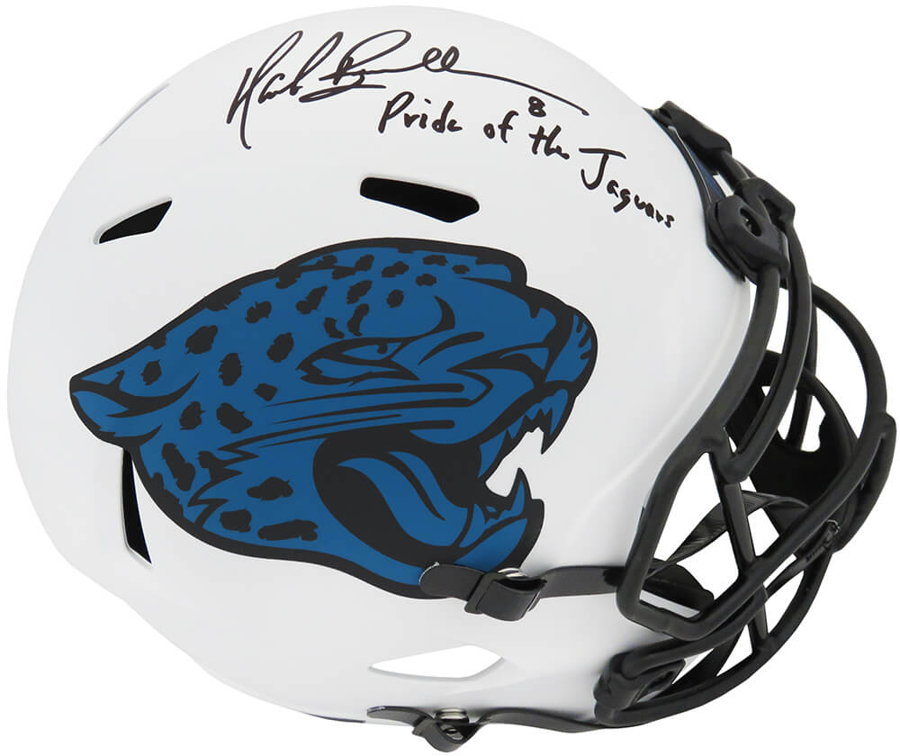 Mark Brunell Signed Jacksonville Jaguars Lunar Eclipse Riddell Full Size Speed Replica Helmet w/Pride of the Jaguars - BRUREP310 - Mark Brunell Signed Jacksonville Jaguars Lunar Eclipse Riddell Full Size Speed Replica Helmet w/Pride of the Jaguars product image