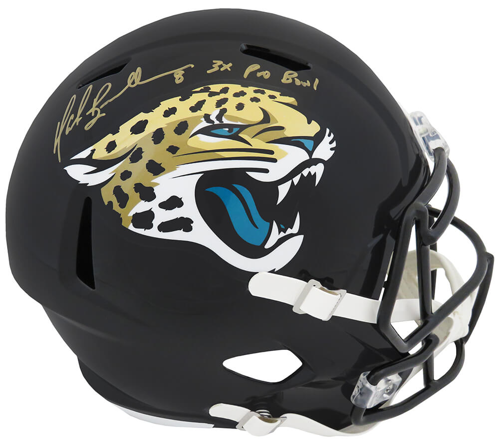 Mark Brunell Signed Jacksonville Jaguars Riddell Full Size Speed Replica Helmet w/3x Pro Bowl - BRUREP314 - Mark Brunell Signed Jacksonville Jaguars Riddell Full Size Speed Replica Helmet w/3x Pro Bowl product image