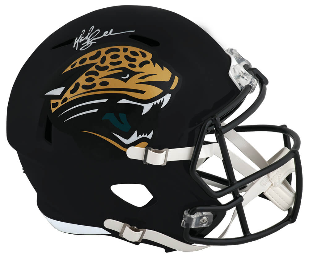 Mark Brunell Signed Jacksonville Jaguars T/B Riddell Full Size Speed Replica Helmet (White Ink) - BRUREP315 - Mark Brunell Signed Jacksonville Jaguars T/B Riddell Full Size Speed Replica Helmet (White Ink) product image