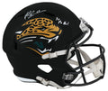 Mark Brunell Signed Jacksonville Jaguars T/B Riddell Full Size Speed Replica Helmet w/3x Pro Bowl (White Ink) - BRUREP316 - Mark Brunell Signed Jacksonville Jaguars T/B Riddell Full Size Speed Replica Helmet w/3x Pro Bowl (White Ink) product image