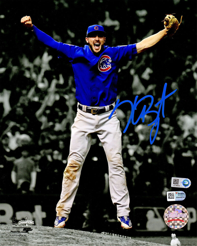 Kris Bryant Signed Chicago Cubs 2016 World Series Last Out Celebration Spotlight 8x10 Photo - BRY08P101 - Kris Bryant Signed Chicago Cubs 2016 World Series Last Out Celebration Spotlight 8x10 Photo product image