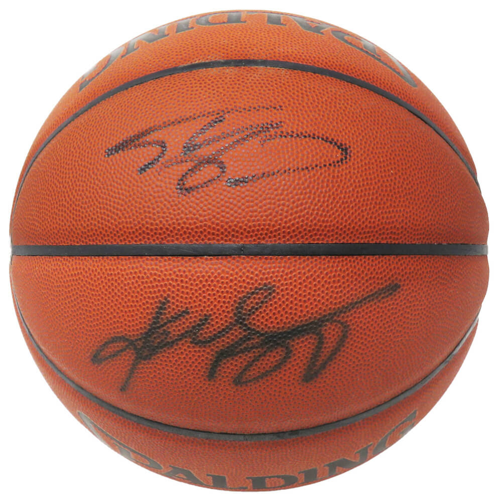 Kobe Bryant & Shaquille O'Neal Dual Signed NBA All Surface Basketball - BRYBSK201 - Kobe Bryant & Shaquille O'Neal Dual Signed NBA All Surface Basketball product image