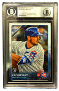 Kris Bryant Signed Chicago Cubs 2015 Topps Chrome Rookie Card #112 (Beckett Encapsulated) - BRYCAR100 - Kris Bryant Signed Chicago Cubs 2015 Topps Chrome Rookie Card #112 (Beckett Encapsulated) product image