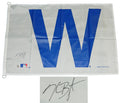 Kris Bryant Signed Chicago Cubs 27x37 White W Flag - BRYFLG100 - Kris Bryant Signed Chicago Cubs 27x37 White W Flag product image