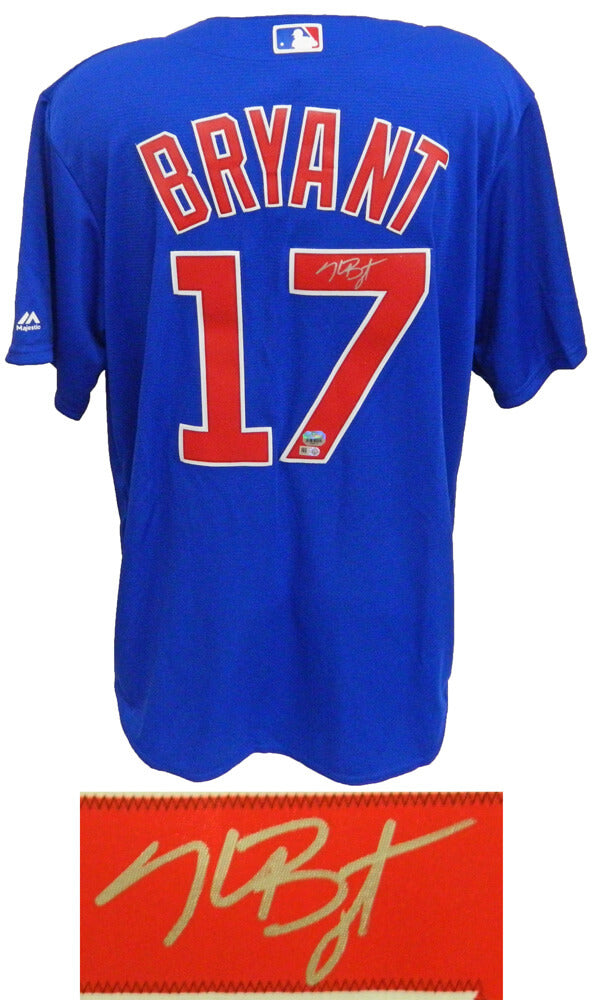 Kris Bryant Signed Chicago Cubs Blue Majestic Jersey - BRYJRY101 - Kris Bryant Signed Chicago Cubs Blue Majestic Jersey product image