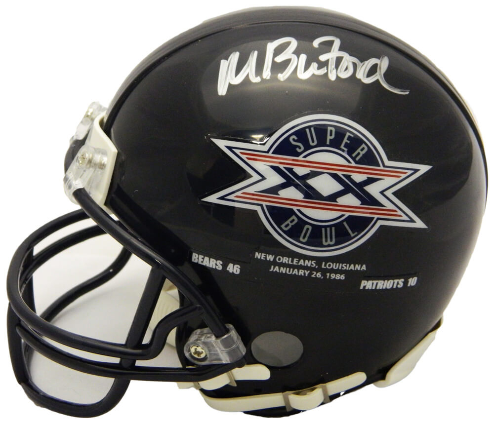 Maury Buford Signed Chicago Bears / Super Bowl XX Champs Logo Riddell Mini Helmet - BUFMIN301 - Maury Buford Signed Chicago Bears / Super Bowl XX Champs Logo Riddell Mini Helmet product image