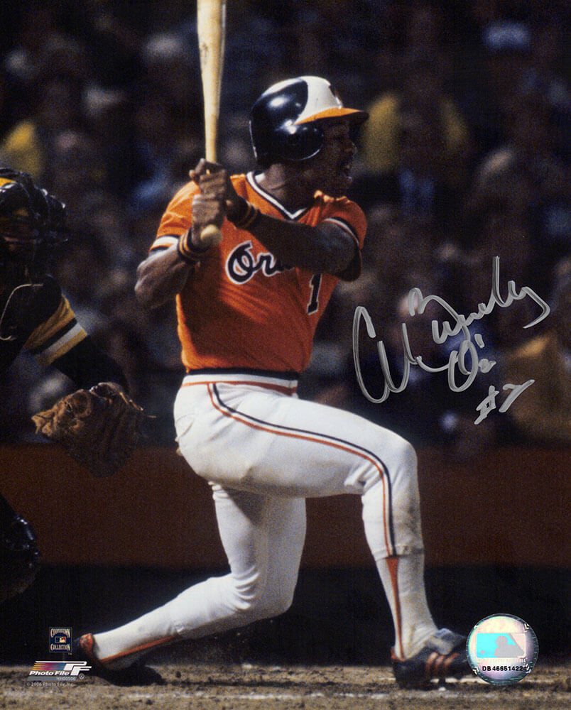 Al Bumbry Signed Baltimore Orioles Orange Jersey Swinging 8x10 Photo - BUM08P114 - Al Bumbry Signed Baltimore Orioles Orange Jersey Swinging 8x10 Photo product image