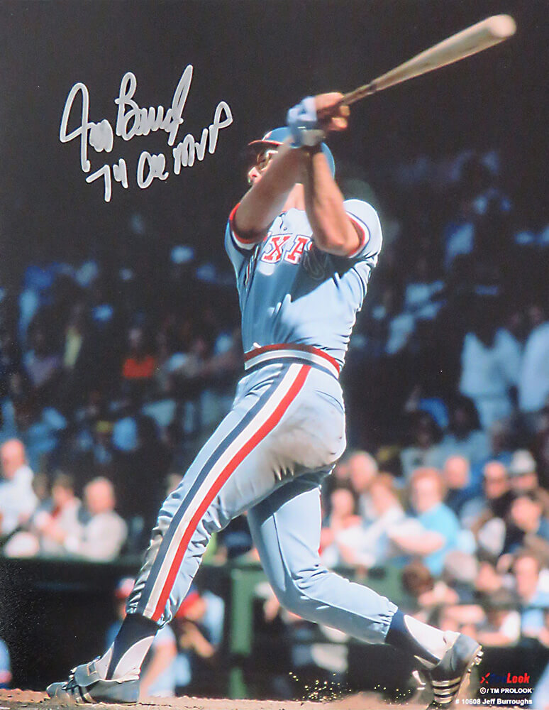 Jeff Burroughs Signed Texas Rangers Action 8x10 Photo w/74 AL MVP - BUR08P103 - Jeff Burroughs Signed Texas Rangers Action 8x10 Photo w/74 AL MVP product image