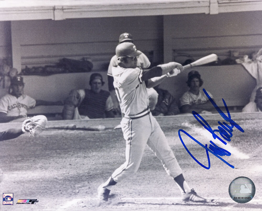 Jeff Burroughs Signed Texas Rangers Swinging Action B&W 8x10 Photo - BUR08P104 - Jeff Burroughs Signed Texas Rangers Swinging Action B&W 8x10 Photo product image