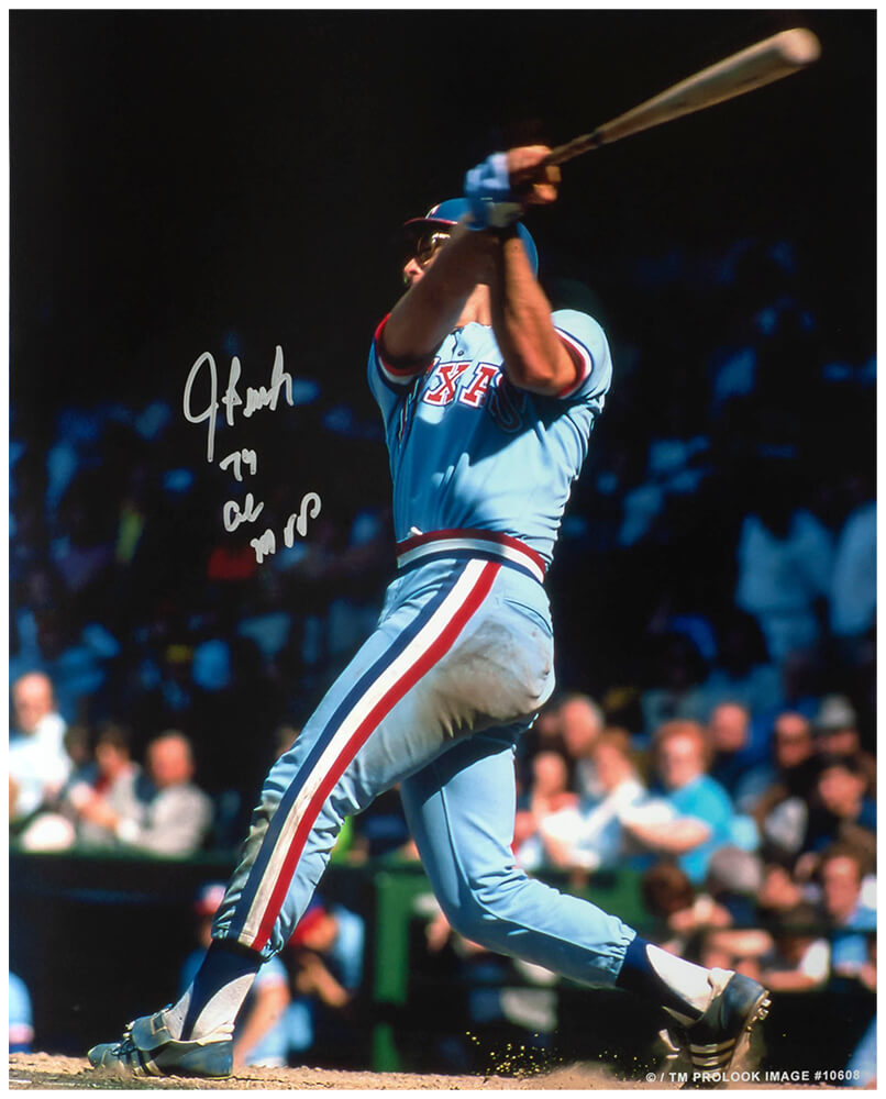 Jeff Burroughs Signed Texas Rangers Swinging Action 16x20 Photo w/74 AL MVP - BUR16P101 - Jeff Burroughs Signed Texas Rangers Swinging Action 16x20 Photo w/74 AL MVP product image