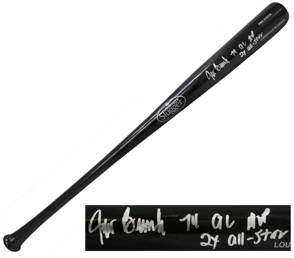 Jeff Burroughs Signed Louisville Slugger Black Baseball Bat w/74 AL MVP, 2x All Star - BURBAT100 - Jeff Burroughs Signed Louisville Slugger Black Baseball Bat w/74 AL MVP, 2x All Star product image